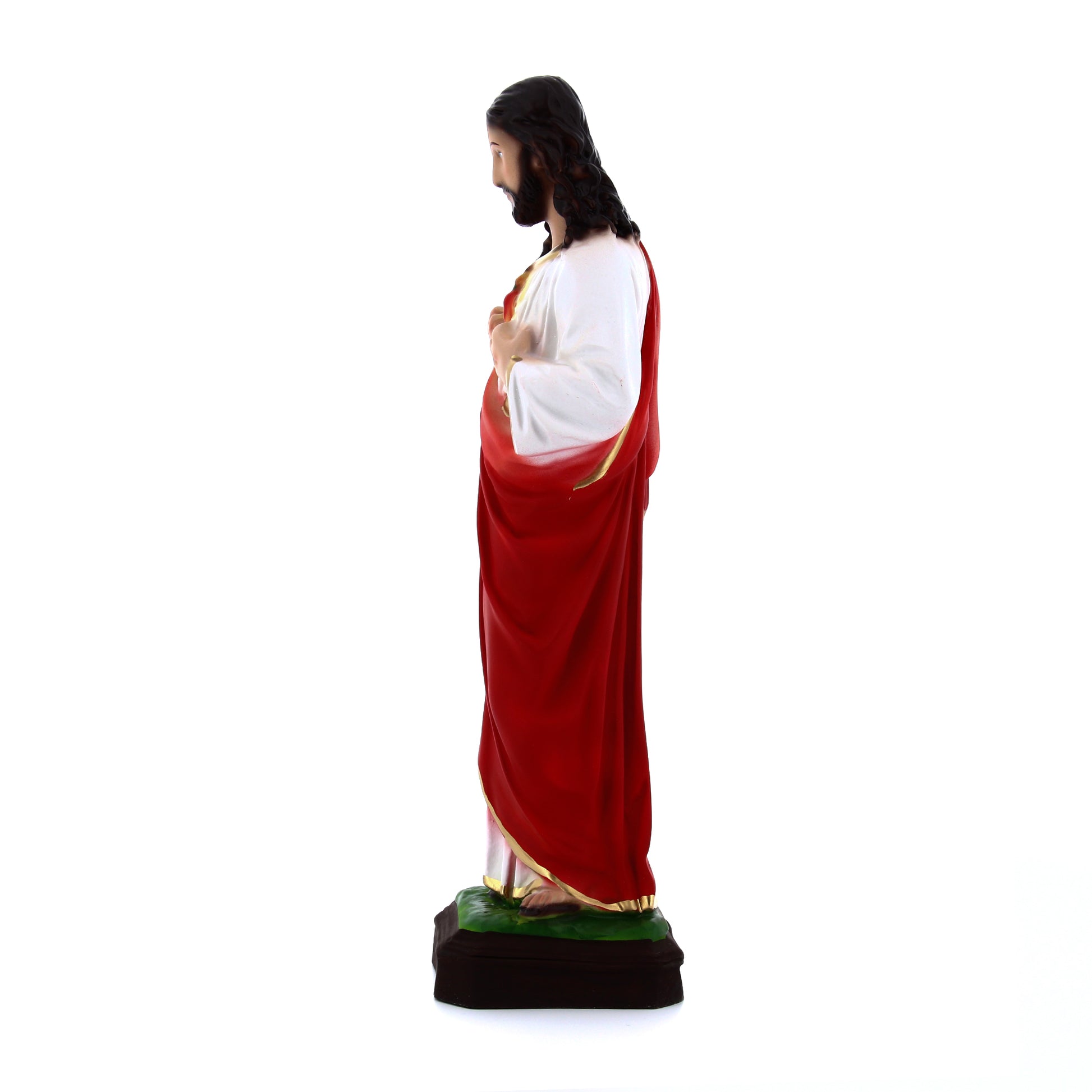 Statua Sacro Cuore di Gesù, in resina. Altezza 30 cm