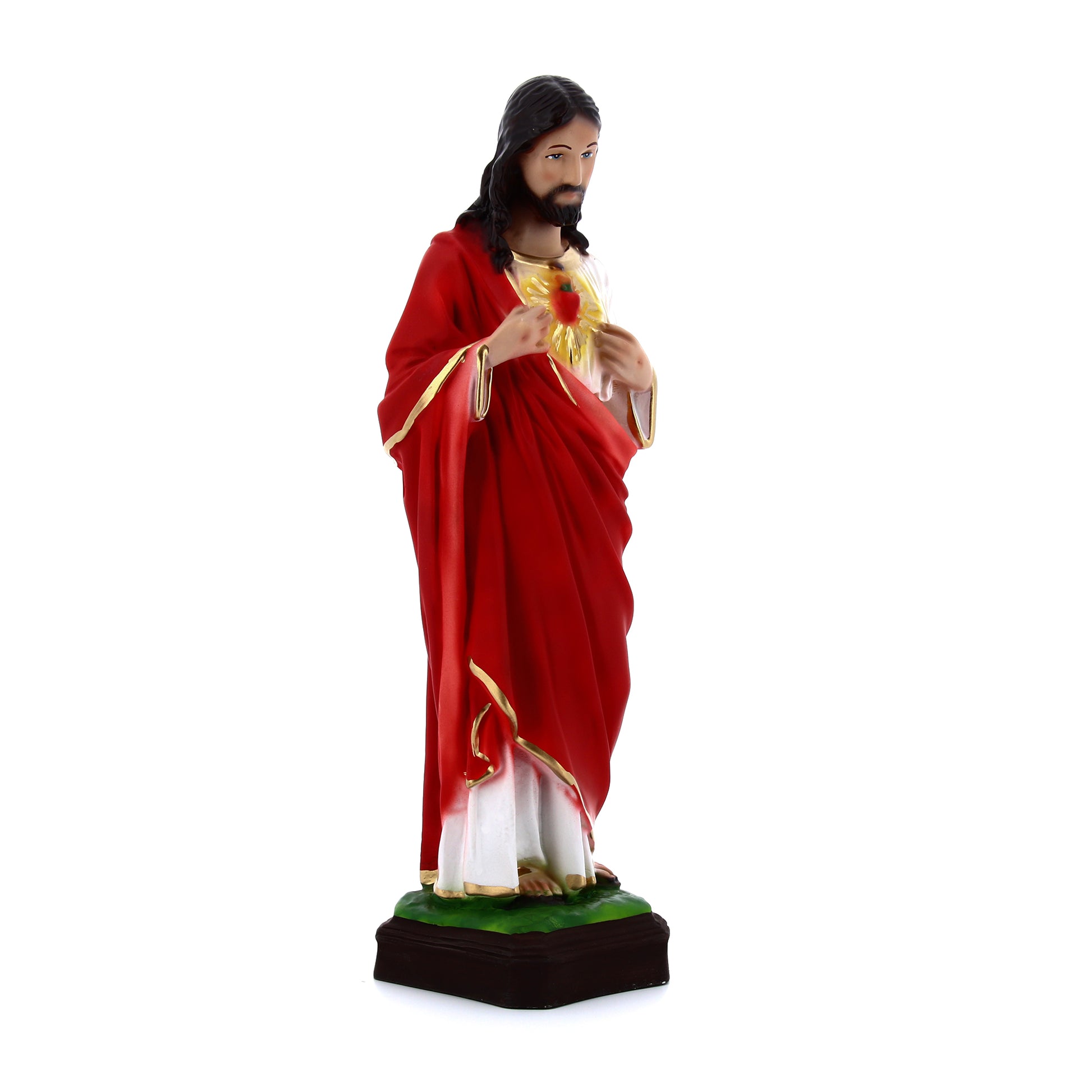 Statua Sacro Cuore di Gesù, in resina. Altezza 30 cm