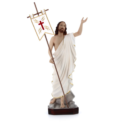 Statua Gesù risorto, in resina vuota. Altezza 40 cm