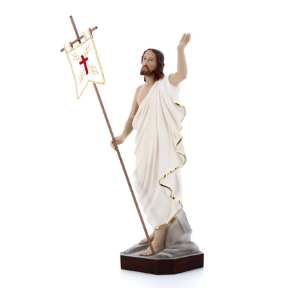 Statua Gesù risorto, in resina vuota. Altezza 40 cm