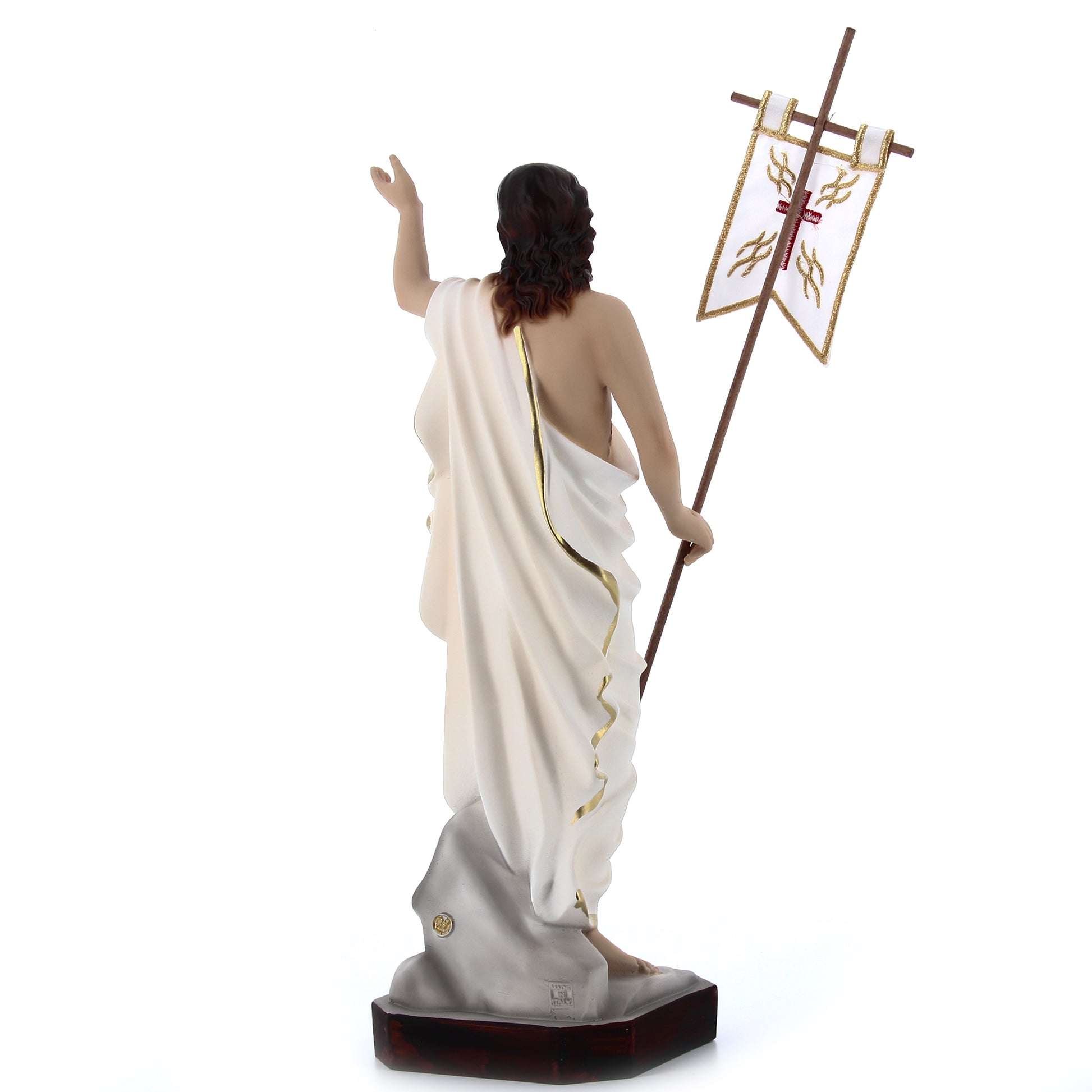 Statua Gesù risorto, in resina vuota. Altezza 40 cm