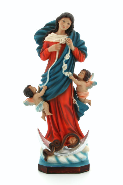 Statua Maria che scioglie i nodi, in resina. Altezza 30 cm