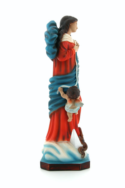 Statua Maria che scioglie i nodi, in resina. Altezza 30 cm