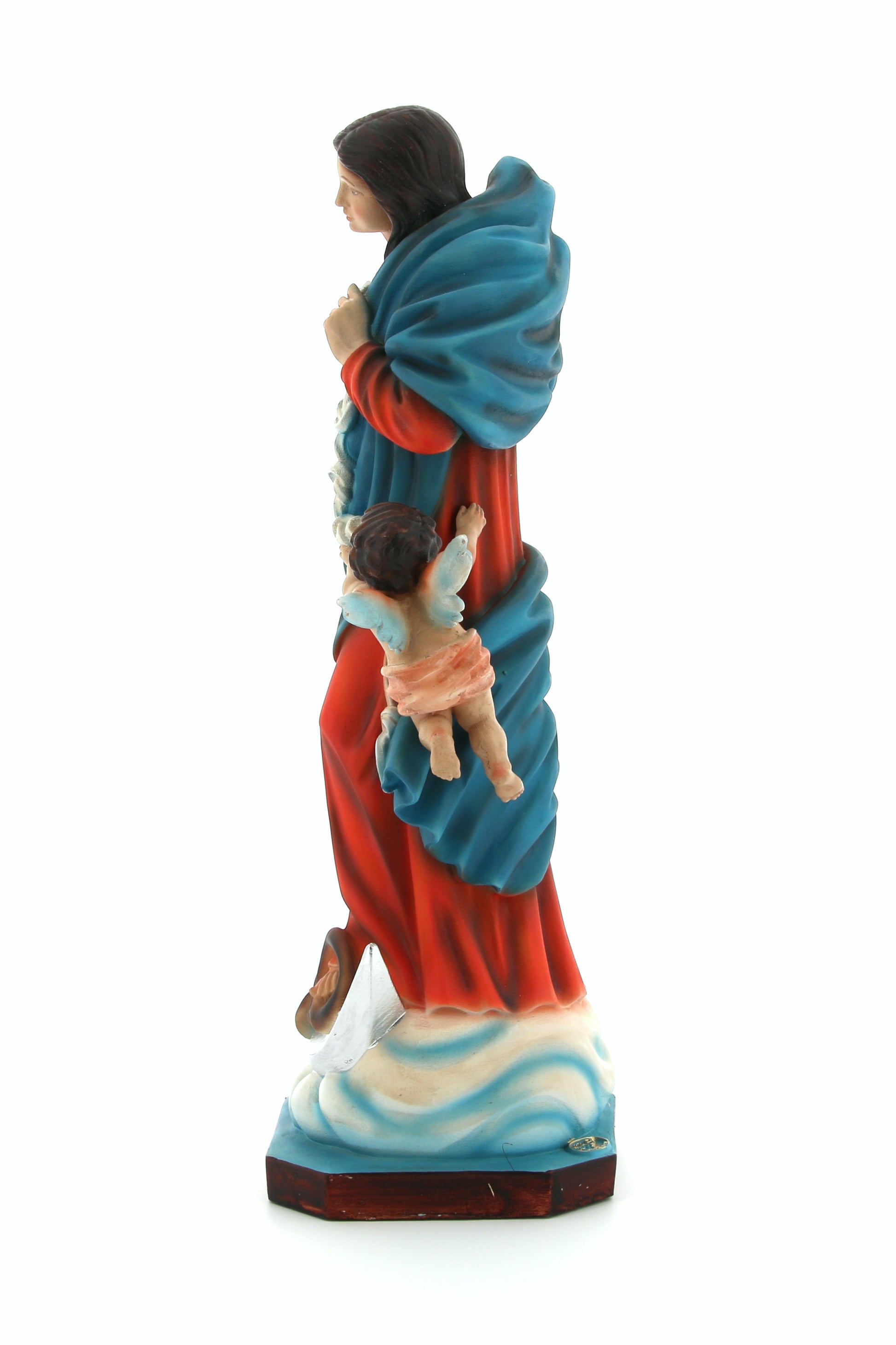 Statua Maria che scioglie i nodi, in resina. Altezza 30 cm