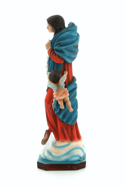 Statua Maria che scioglie i nodi, in resina. Altezza 30 cm