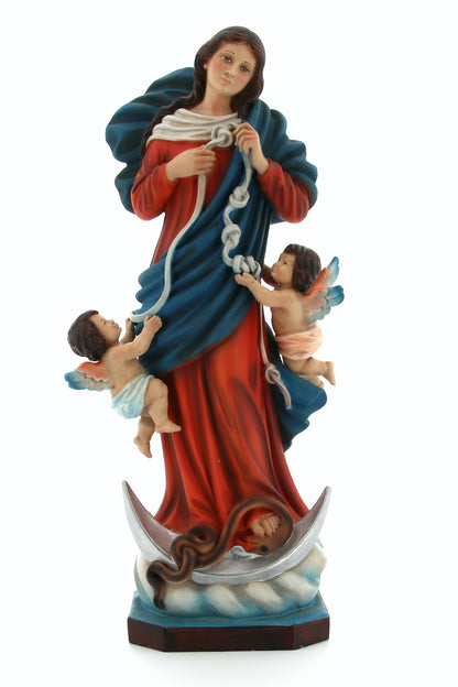 Statua Maria che scioglie i nodi, in resina. Altezza 40 cm
