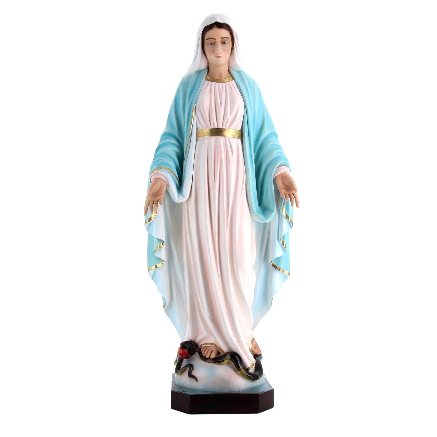 Statua Madonna Immacolata, in resina vuota. Altezza 100 cm