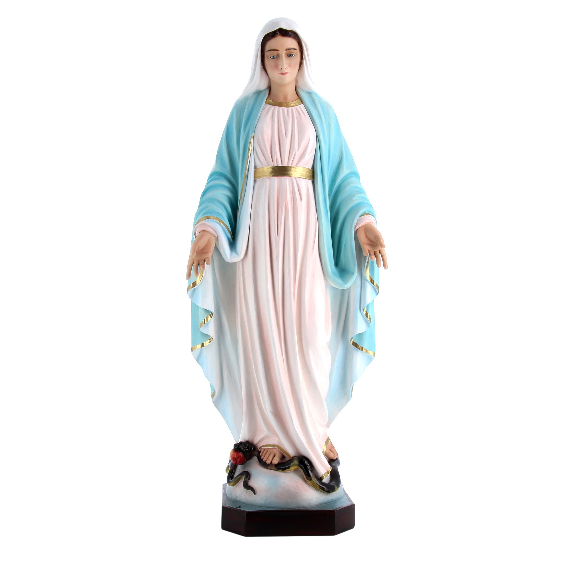 Statua Madonna Immacolata, in resina vuota. Altezza 100 cm