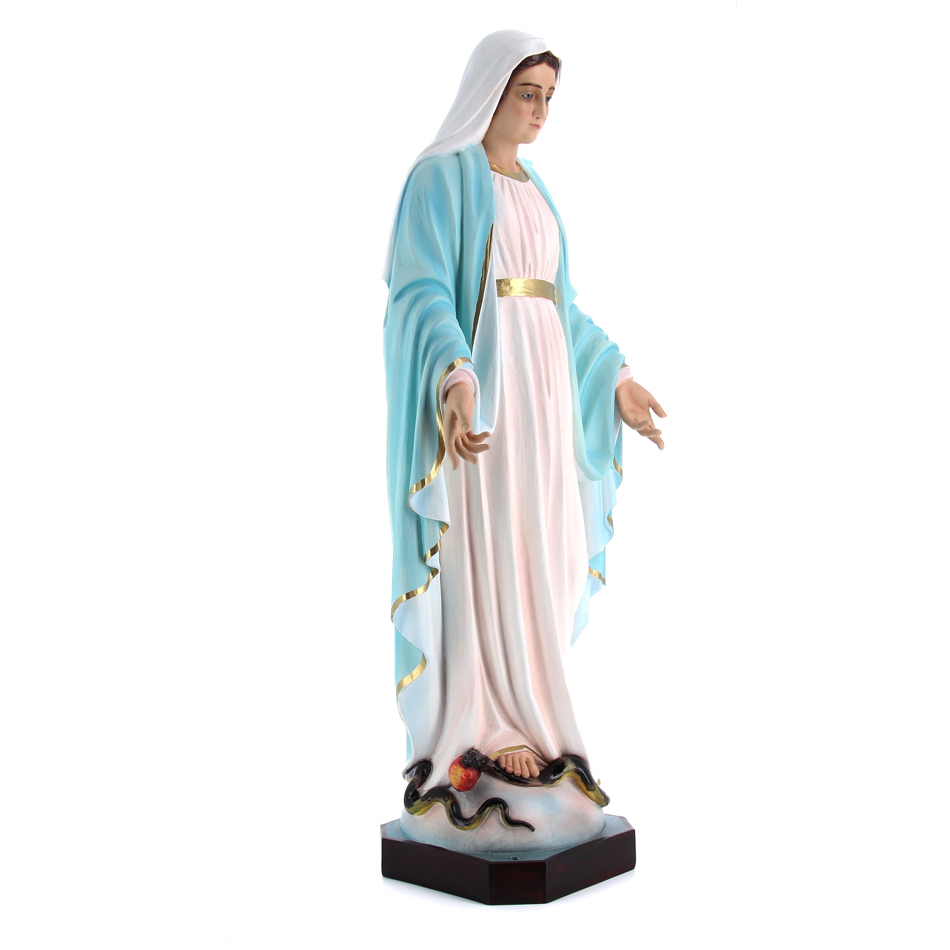 Statua Madonna Immacolata, in resina vuota. Altezza 100 cm