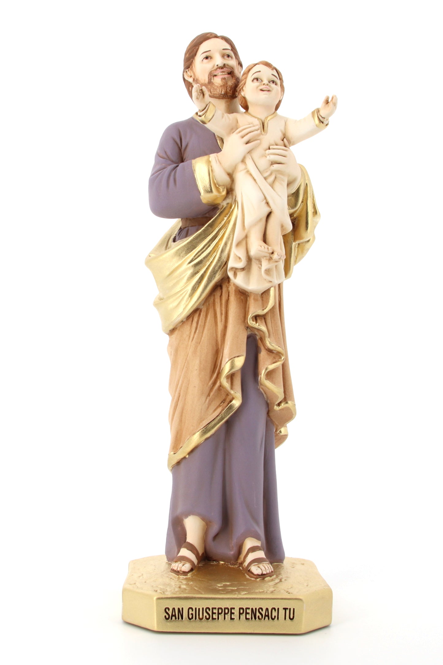 Statua San Giuseppe, in polvere di marmo. Altezza 32 cm
