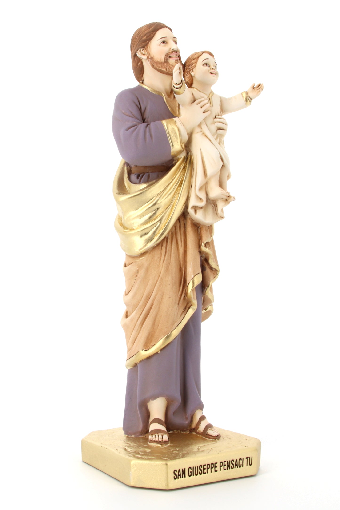 Statua San Giuseppe, in polvere di marmo. Altezza 32 cm