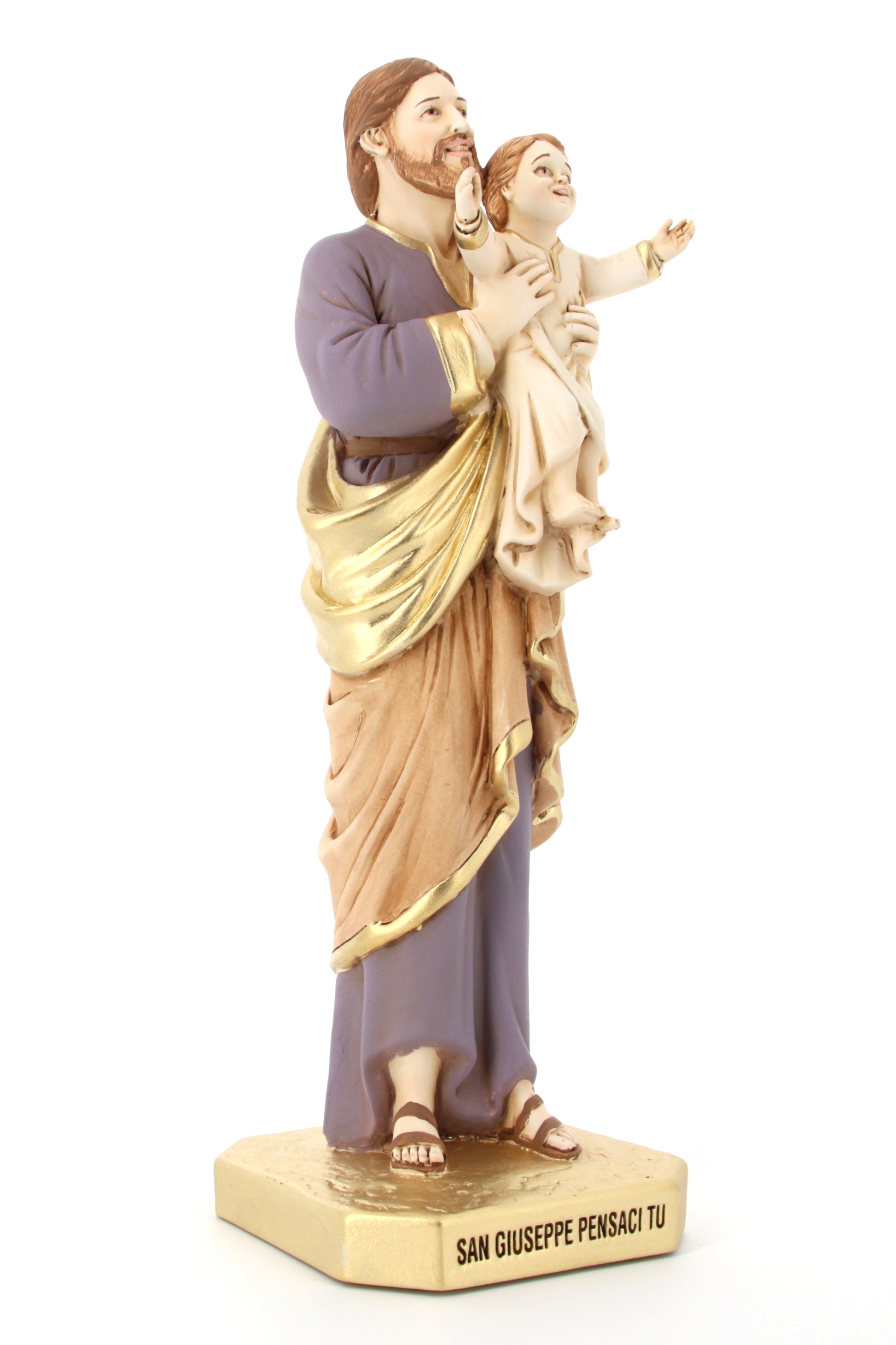 Statua San Giuseppe, in polvere di marmo. Altezza 32 cm