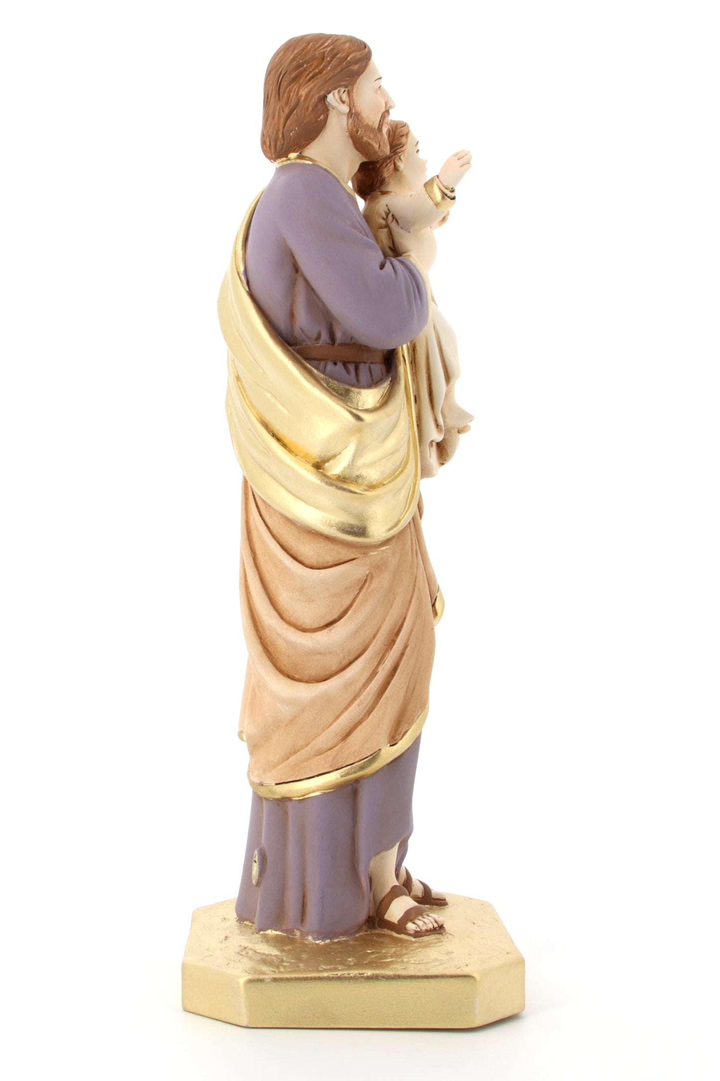 Statua San Giuseppe, in polvere di marmo. Altezza 32 cm
