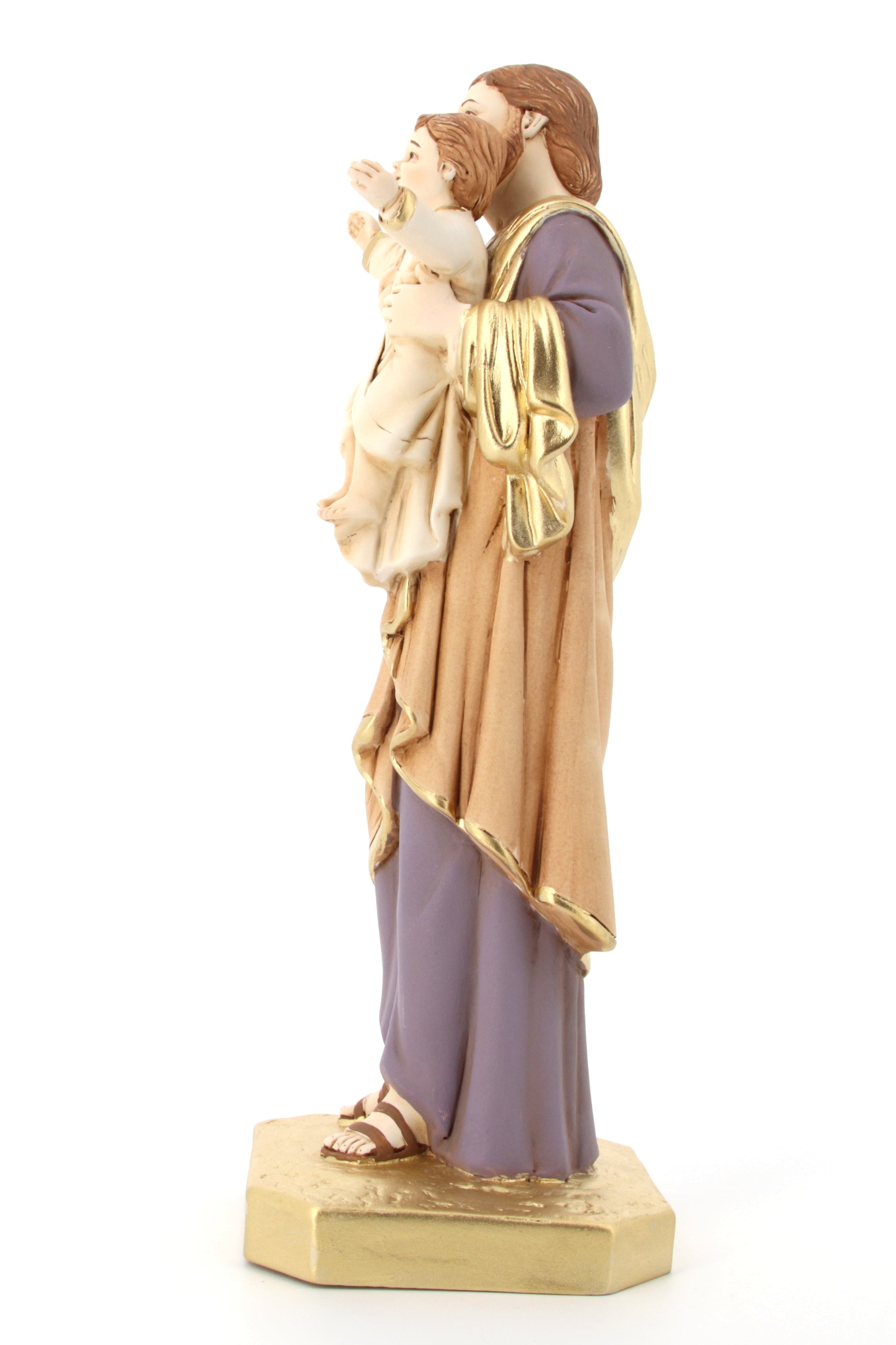 Statua San Giuseppe, in polvere di marmo. Altezza 32 cm