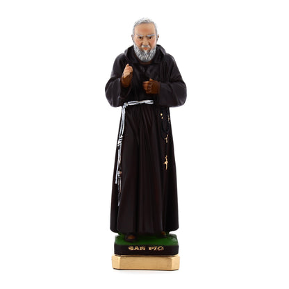 Statua san Pio da Pietrelcina, in resina colorata. Altezza 30 cm