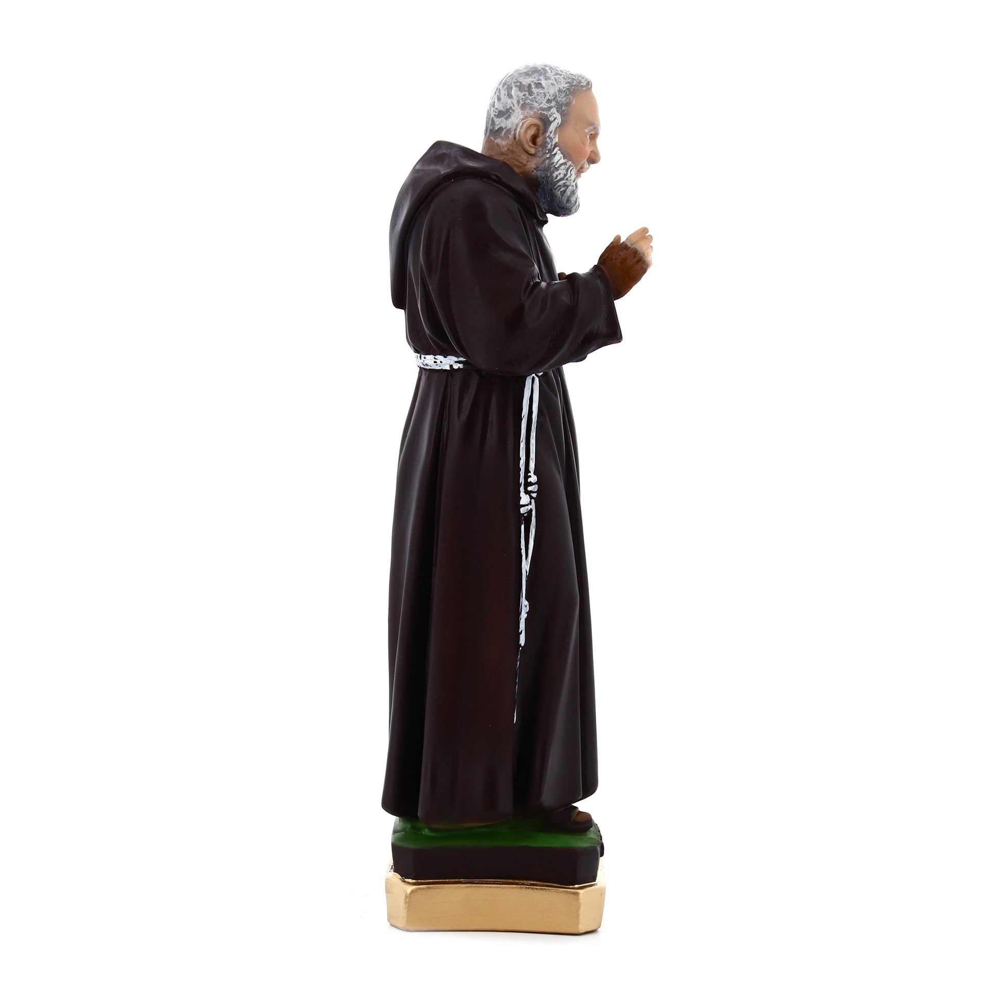 Statua san Pio da Pietrelcina, in resina colorata. Altezza 30 cm