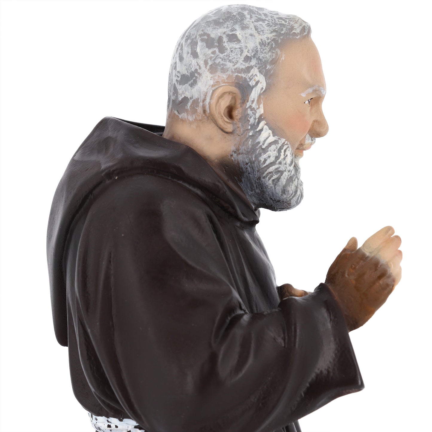 Statua san Pio da Pietrelcina, in resina colorata. Altezza 30 cm