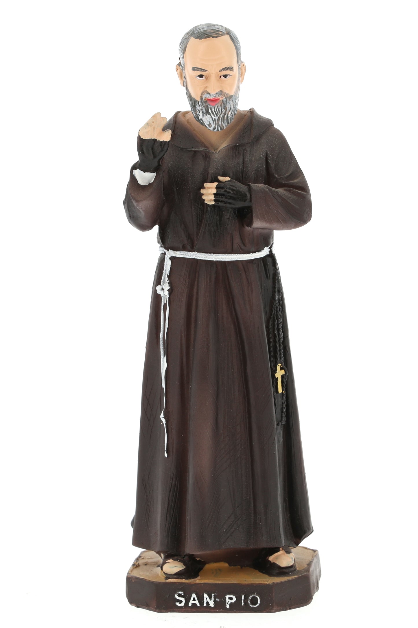 Statua San Pio, in resina. Altezza 20 cm