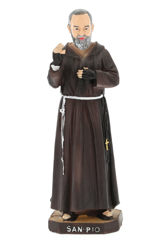 Statua San Pio, in resina. Altezza 20 cm