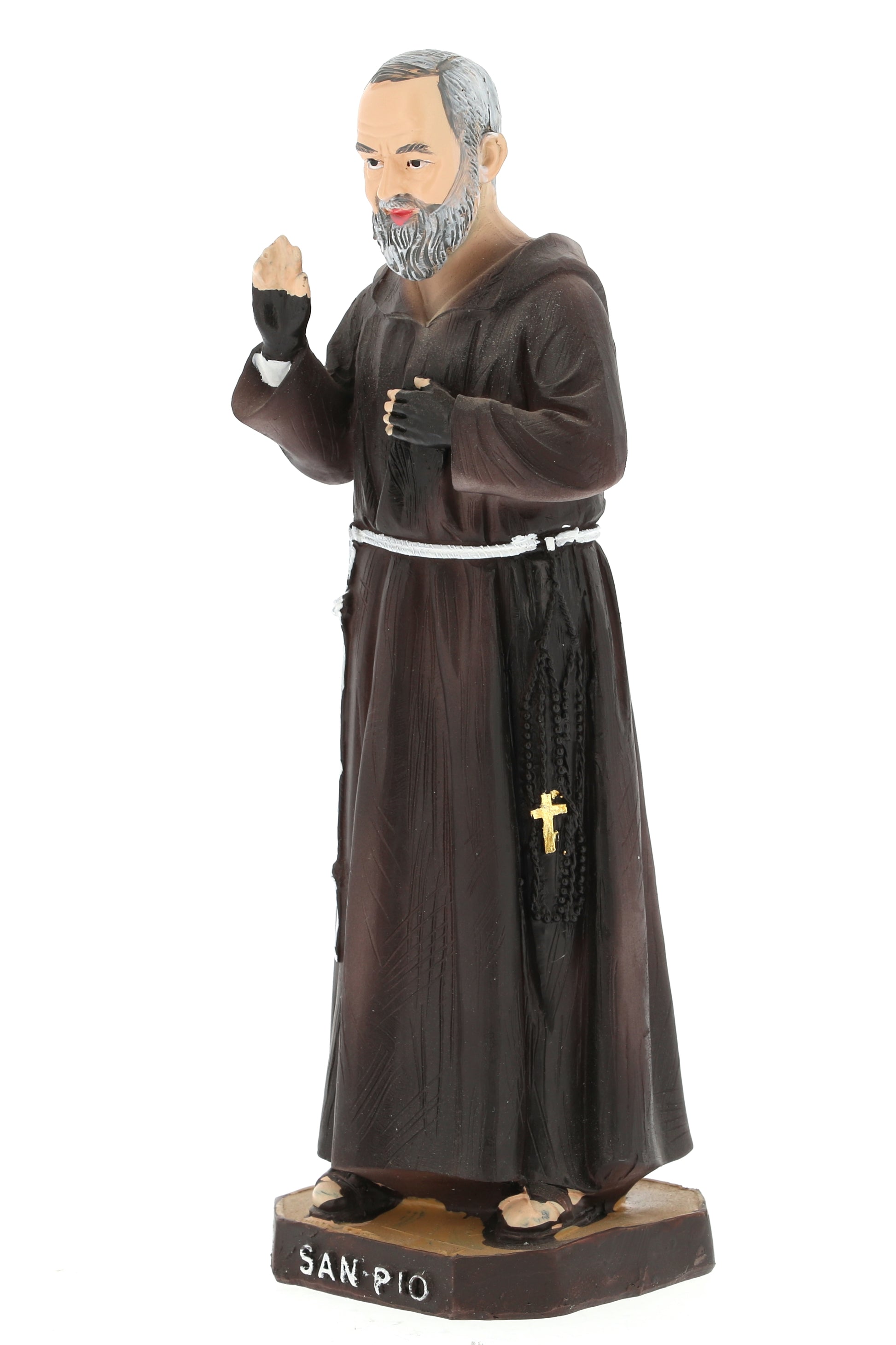 Statua San Pio, in resina. Altezza 20 cm