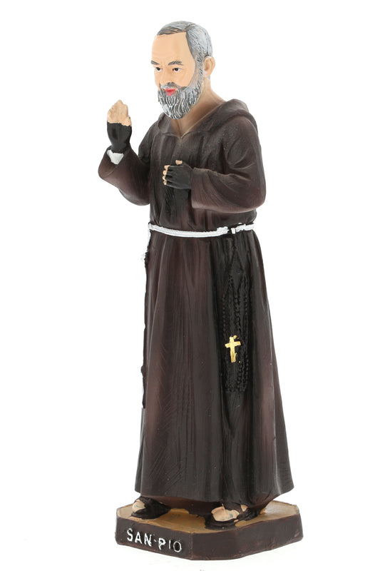 Statua San Pio, in resina. Altezza 20 cm