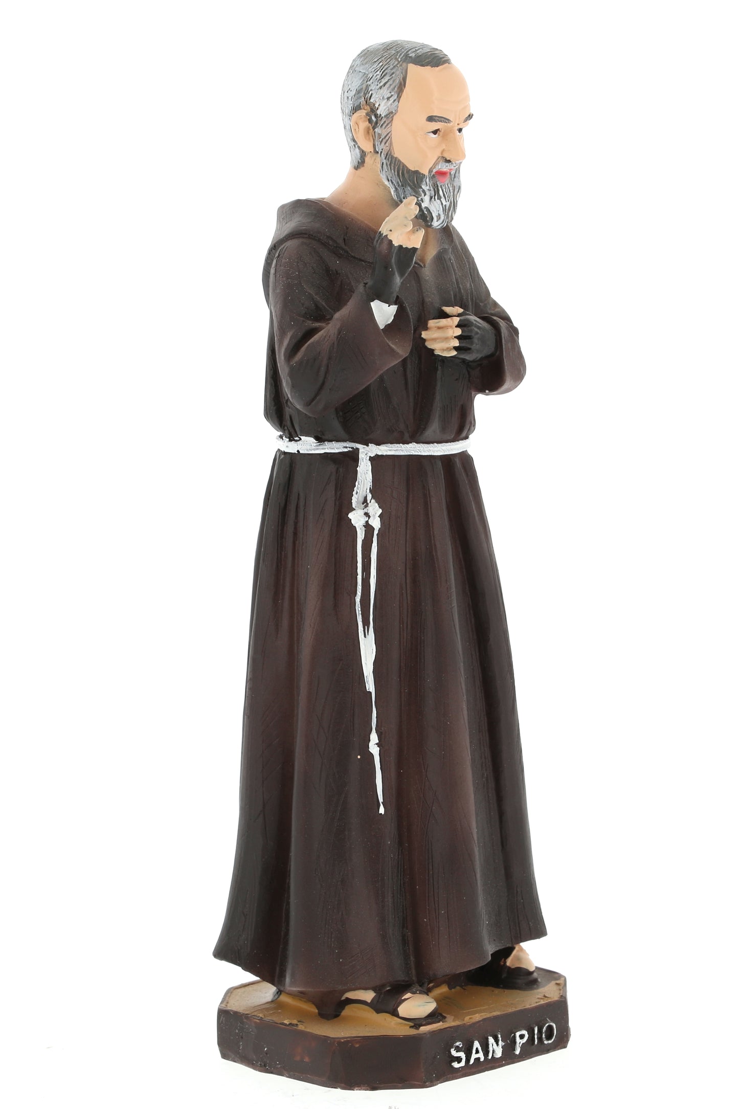 Statua San Pio, in resina. Altezza 20 cm
