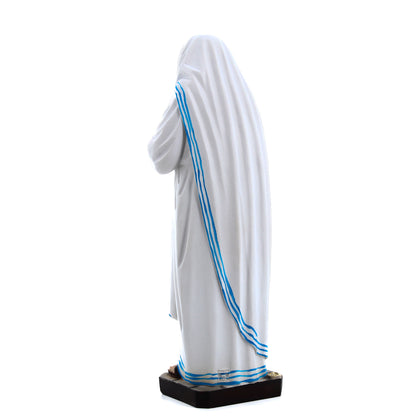 Statua santa Teresa di Calcutta, in resina colorata. Altezza 30 cm