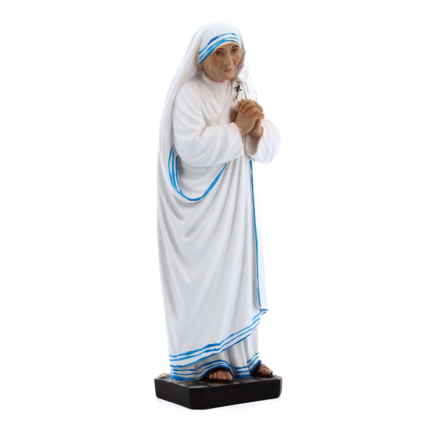 Statua santa Teresa di Calcutta, in resina colorata. Altezza 30 cm