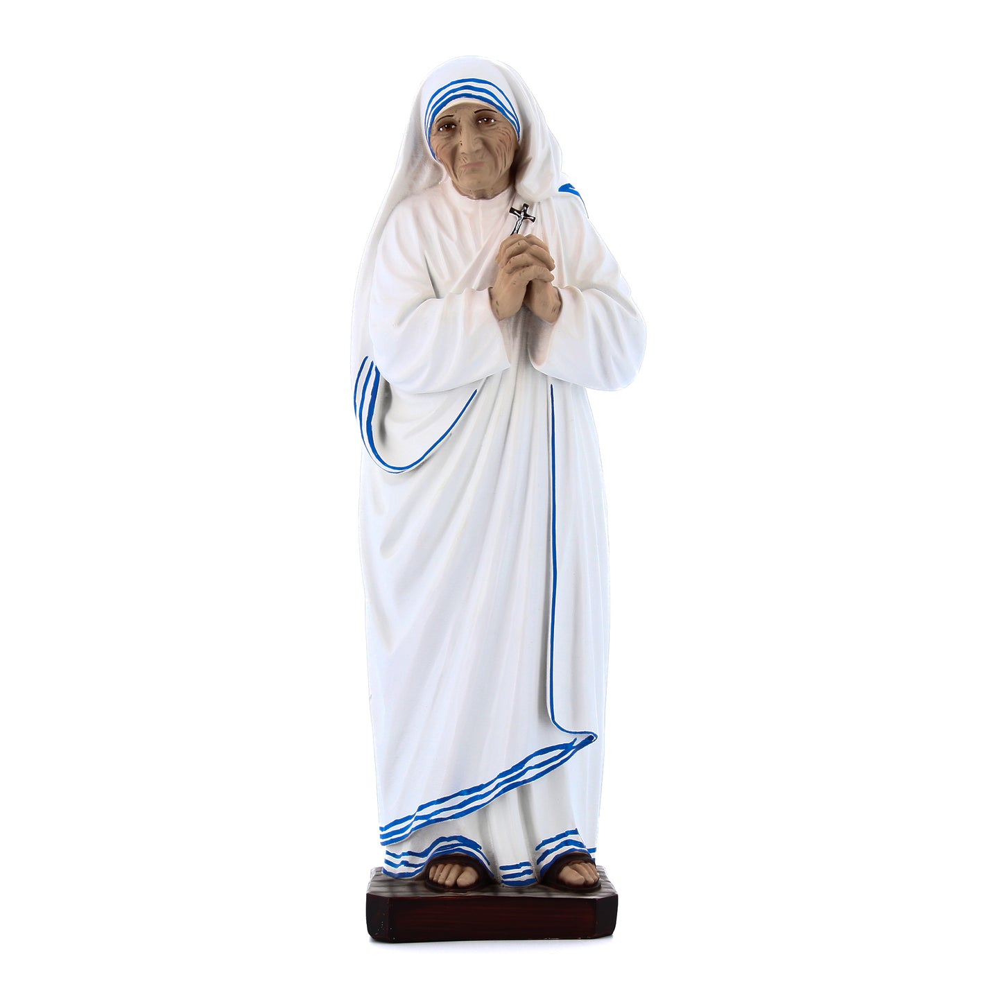 Statua santa Teresa di Calcutta, in resina colorata. Altezza 40 cm