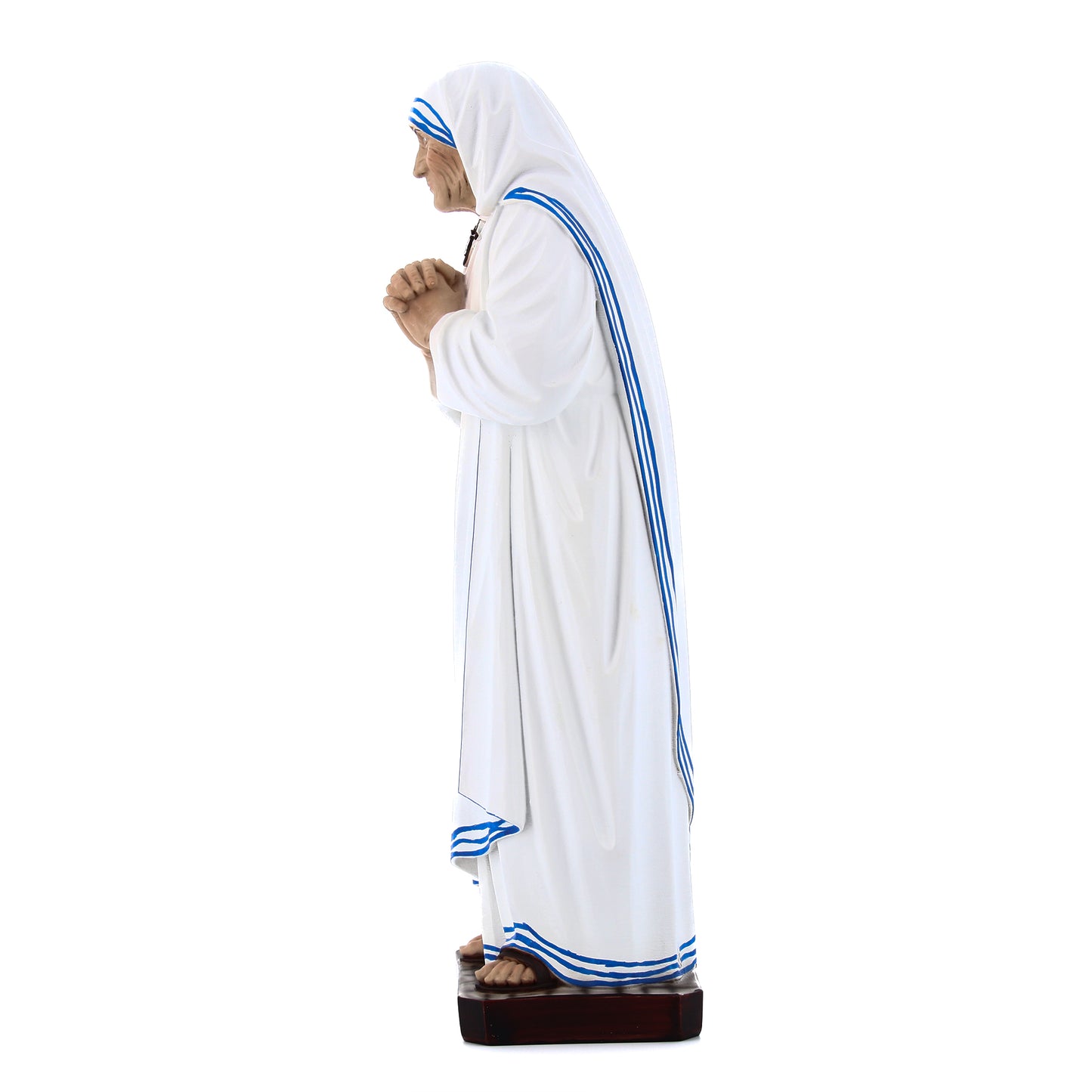 Statua santa Teresa di Calcutta, in resina colorata. Altezza 40 cm