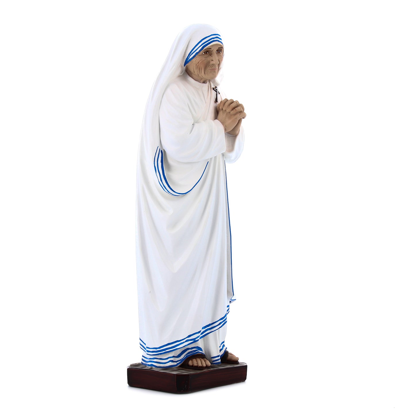 Statua santa Teresa di Calcutta, in resina colorata. Altezza 40 cm