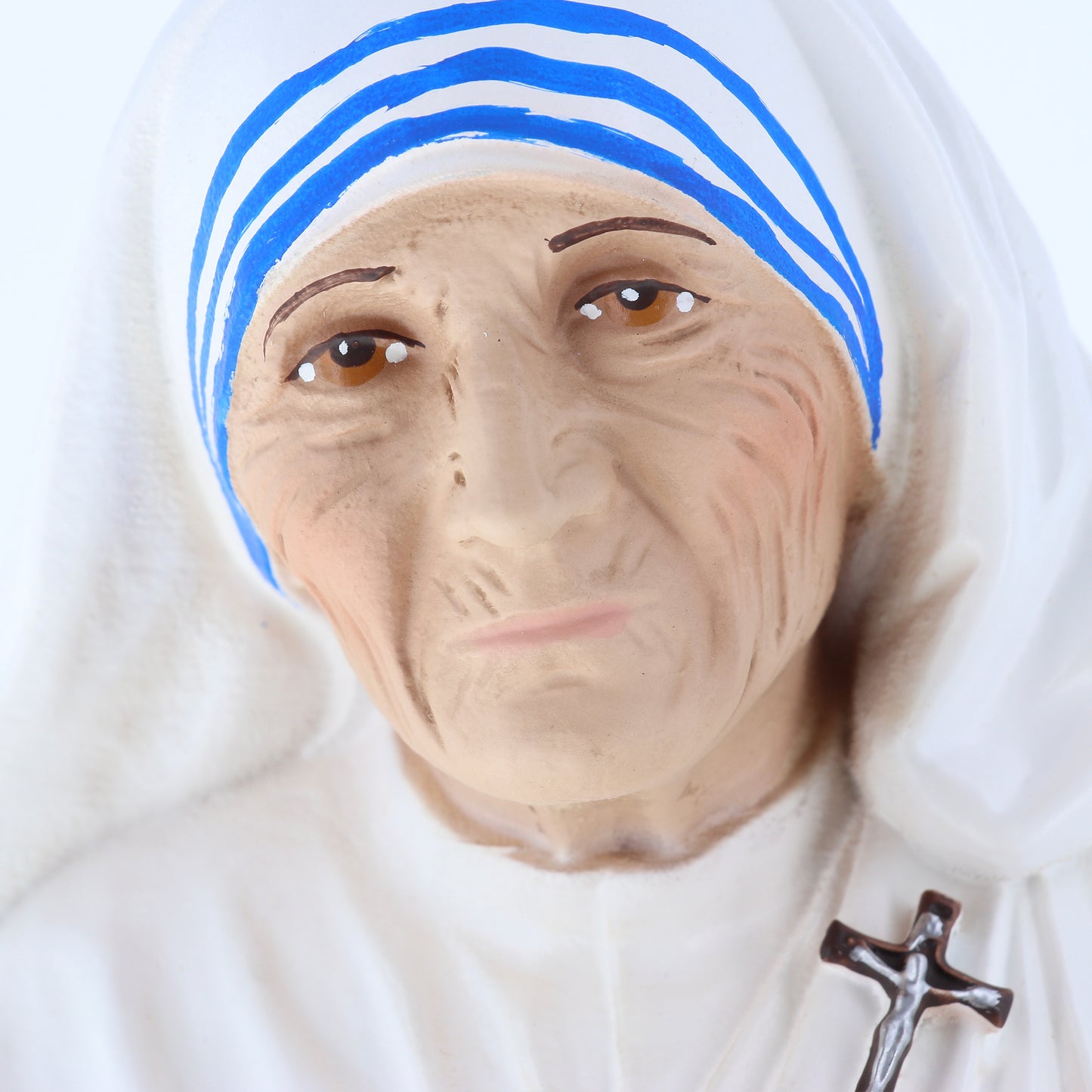 Statua santa Teresa di Calcutta, in resina colorata. Altezza 40 cm
