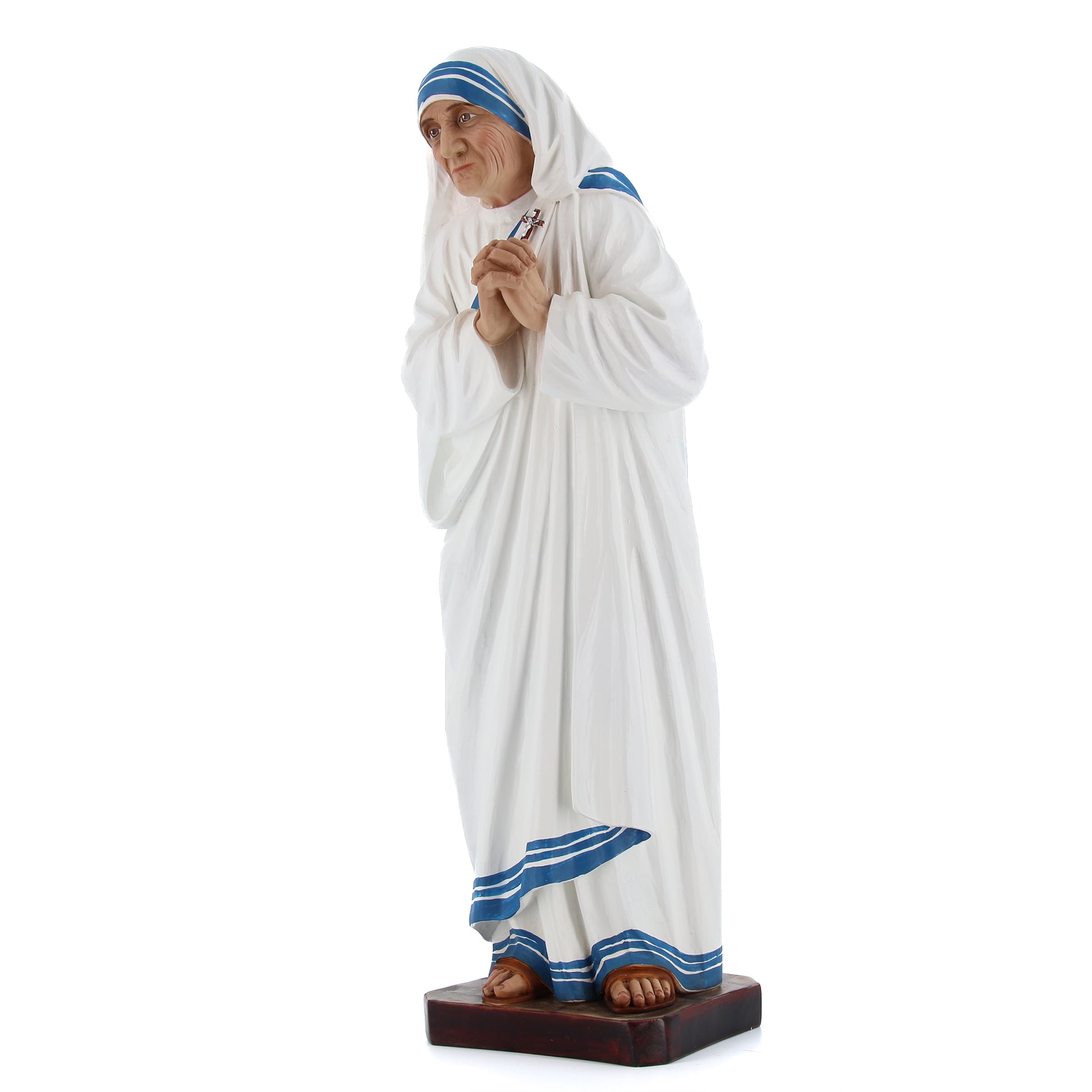 Statua santa Teresa di Calcutta, in resina colorata. Altezza 80 cm