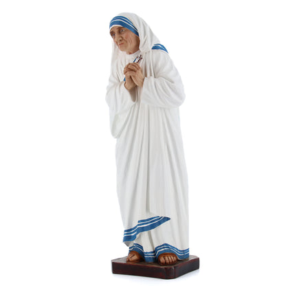Statua santa Teresa di Calcutta, in resina colorata. Altezza 80 cm