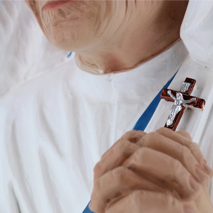 Statua santa Teresa di Calcutta, in resina colorata. Altezza 80 cm