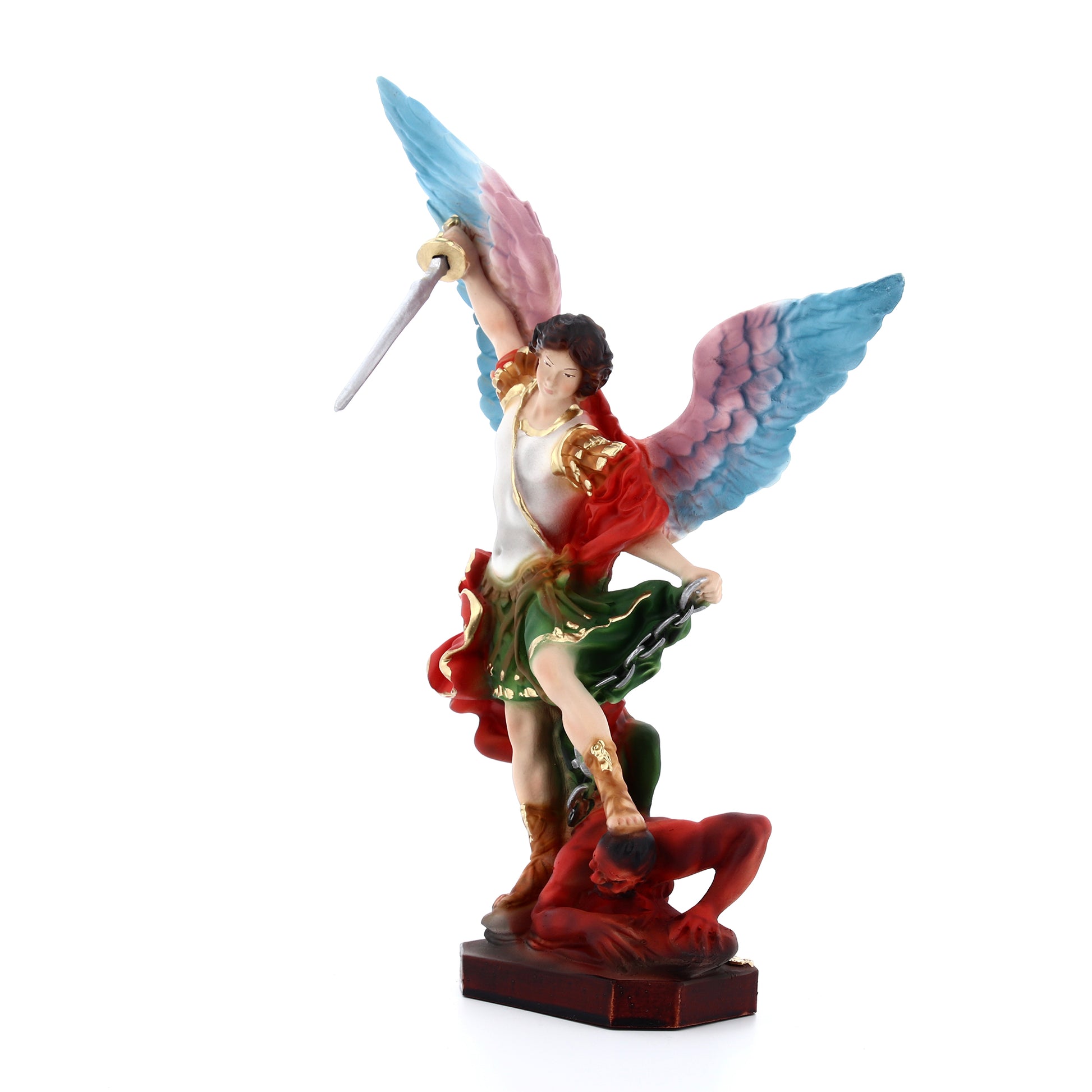 Statua San Michele Arcangelo, in resina. Altezza 27 cm