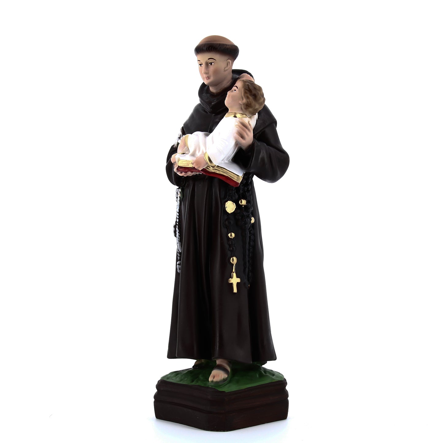 Statua sant'Antonio di Padova, in resina colorata. Altezza 30 cm