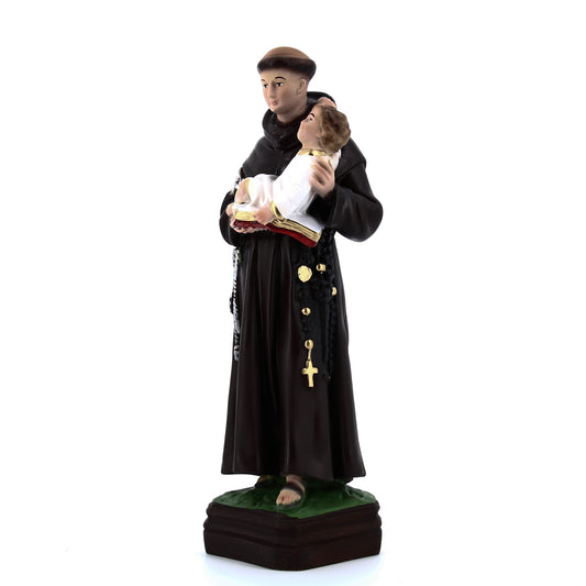 Statua sant'Antonio di Padova, in resina colorata. Altezza 30 cm