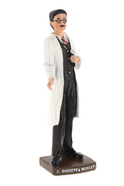 Statua di San Giuseppe Moscati, in resina. Altezza 20 cm