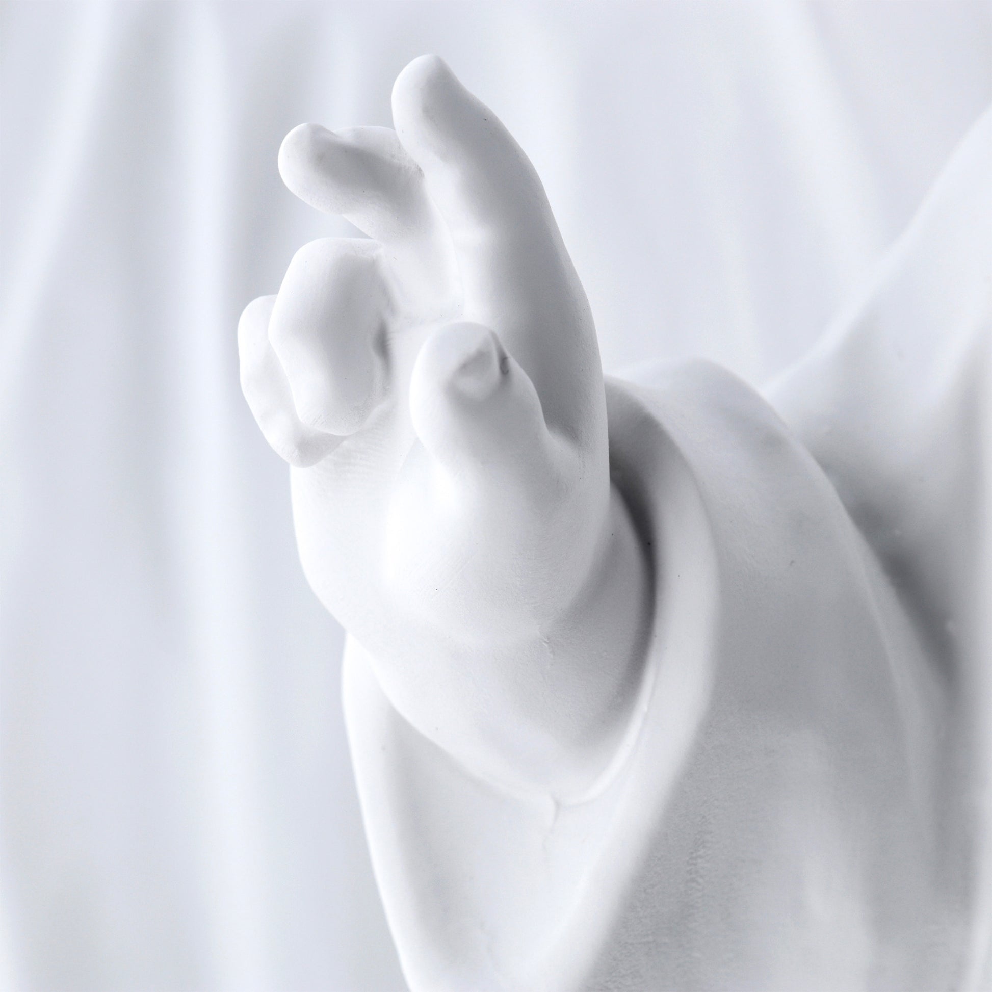 Statua San Giuseppe bianca in resina vuota. Altezza 80 cm