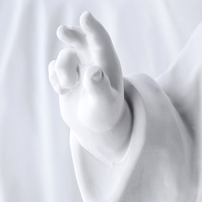Statua San Giuseppe bianca in resina vuota. Altezza 80 cm