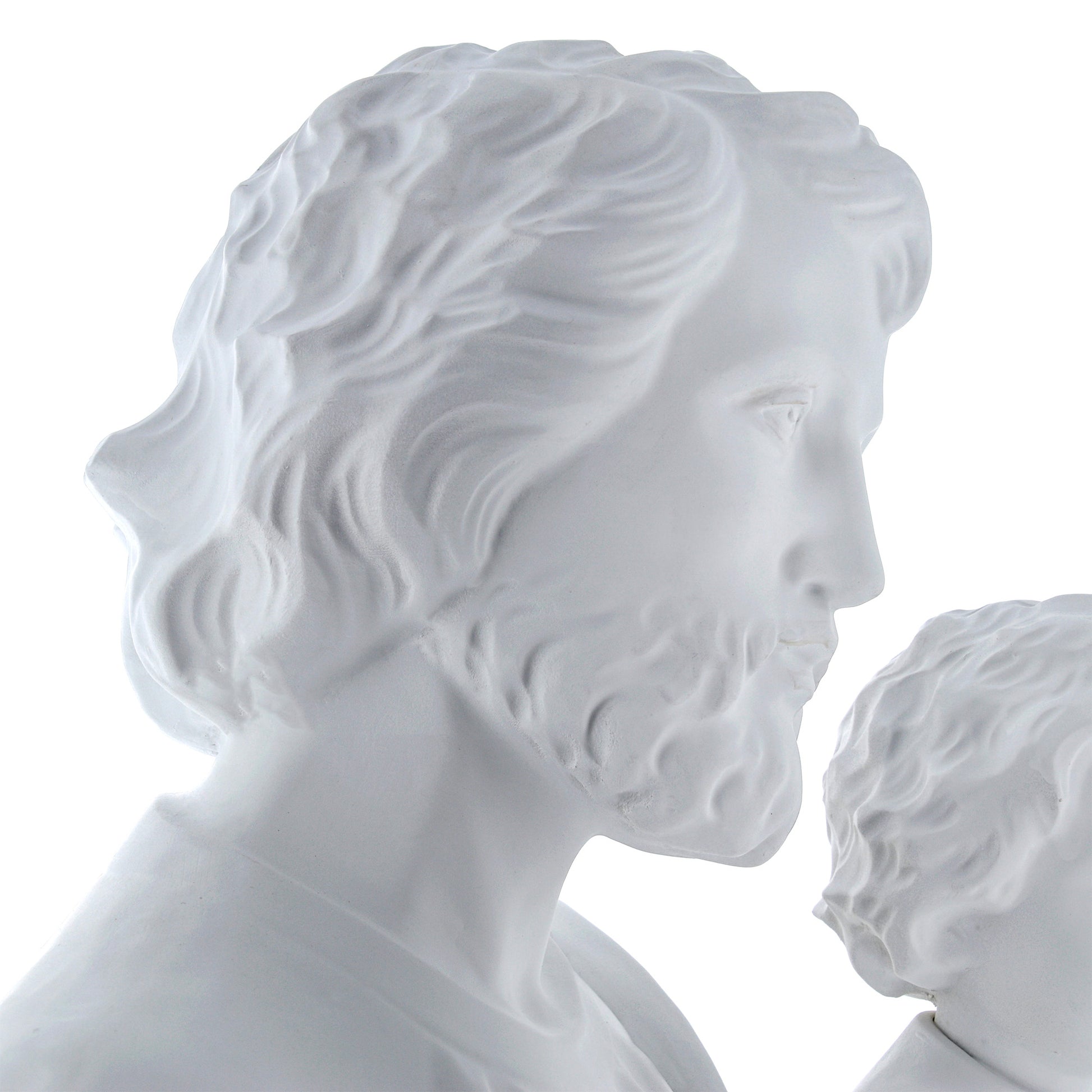 Statua San Giuseppe bianca in resina vuota. Altezza 80 cm