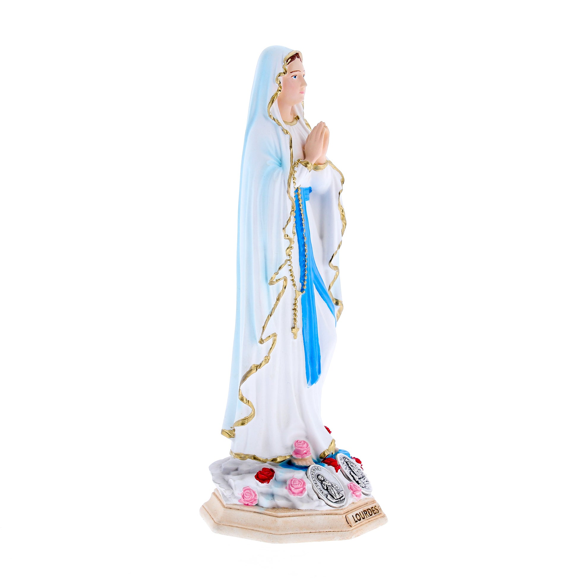 Statua della Madonna di Lourdes in resina. Altezza cm 40. Dipinta a mano Statua della Madonna di Lourdes in resina. Altezza cm 40. Dipinta a mano