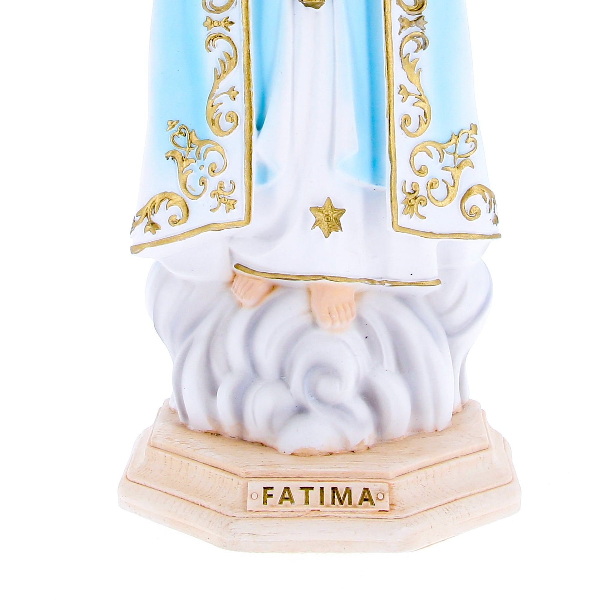 Statua in resina colorata Madonna di Fatima. Altezza 30 cm