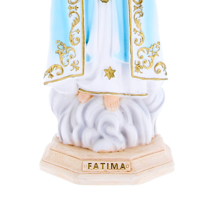 Statua in resina colorata Madonna di Fatima. Altezza 30 cm