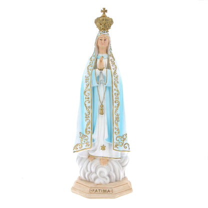 Statua in resina Madonna di Fatima. Altezza 15 cm