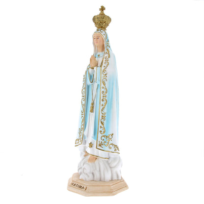 Statua in resina Madonna di Fatima. Altezza 15 cm
