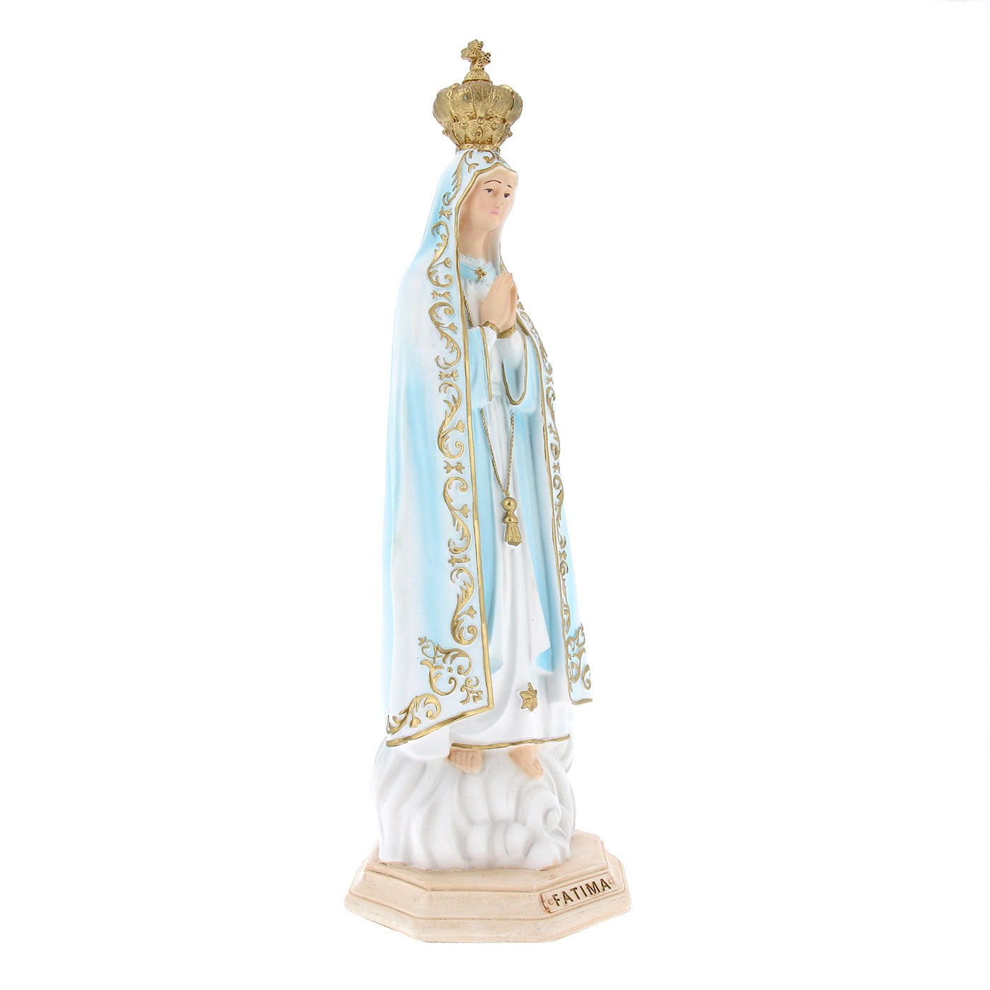 Statua in resina Madonna di Fatima. Altezza 15 cm