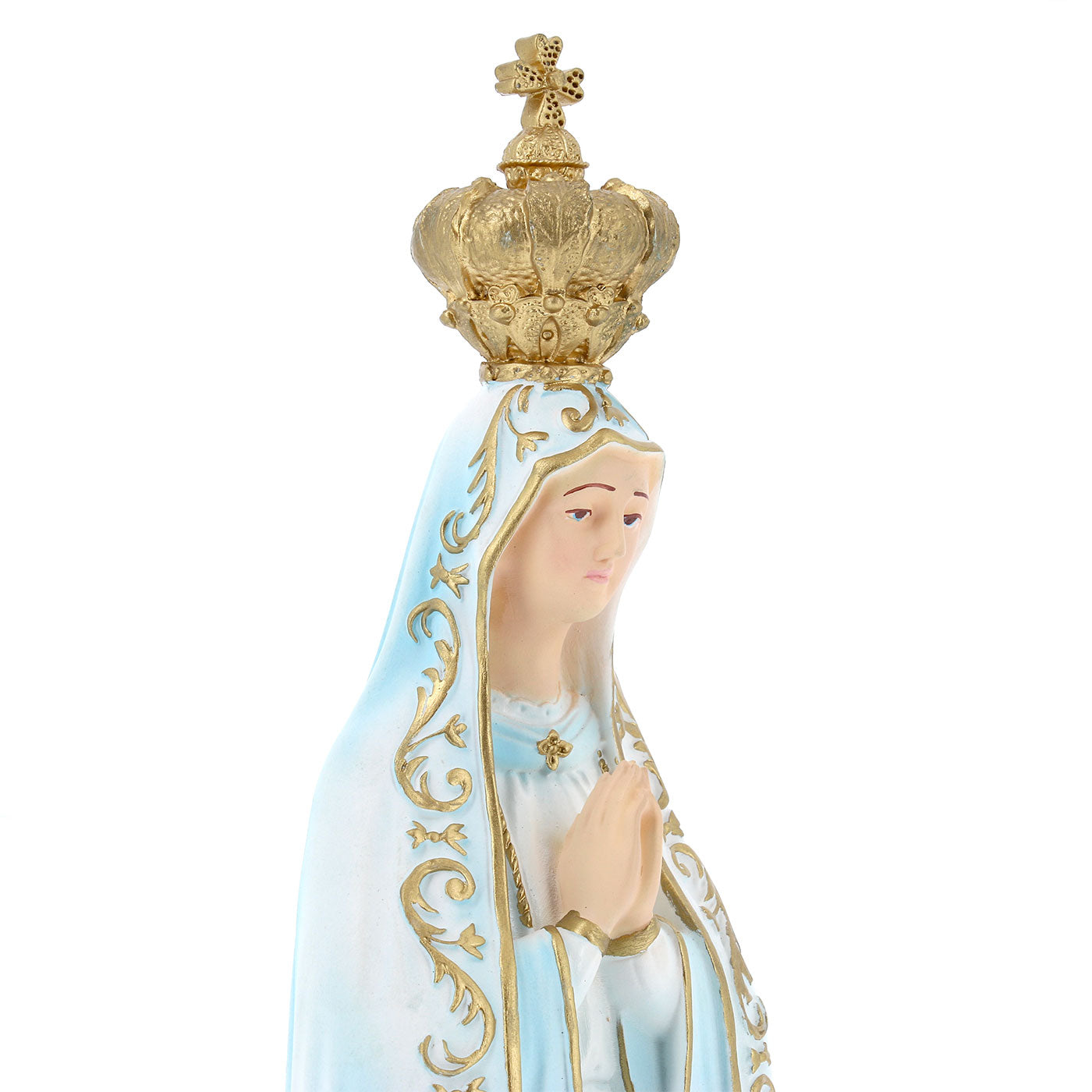 Statua in resina Madonna di Fatima. Altezza 15 cm