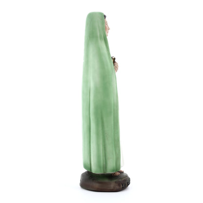 Statua Vergine della Rivelazione, in resina colorata. Altezza 32 cm